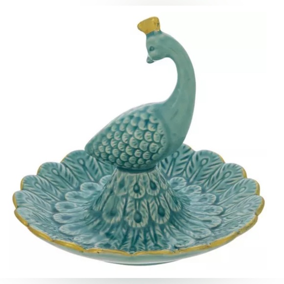 Blue peacock ring dish - Picture 4 of 5